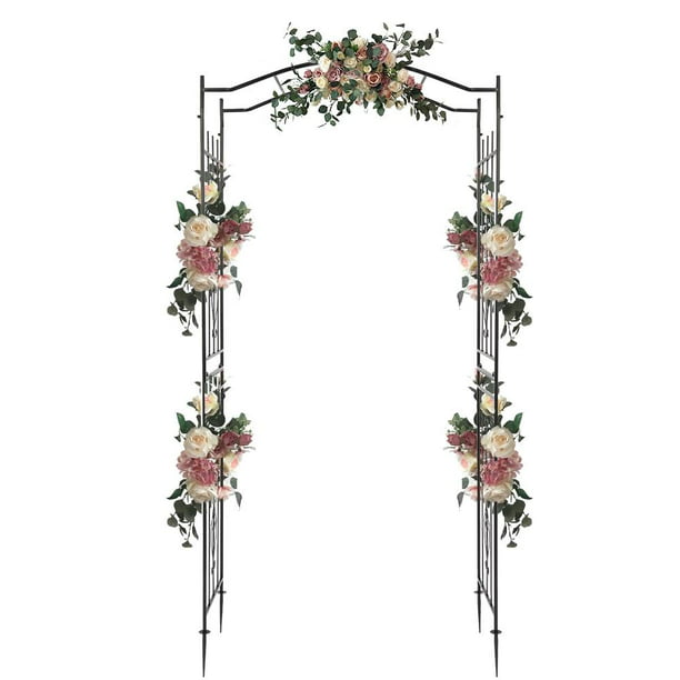 Metal Garden Arch for Wedding Prom In & Outdoor Decorative 7.5 feet 90" 2 Pcs
